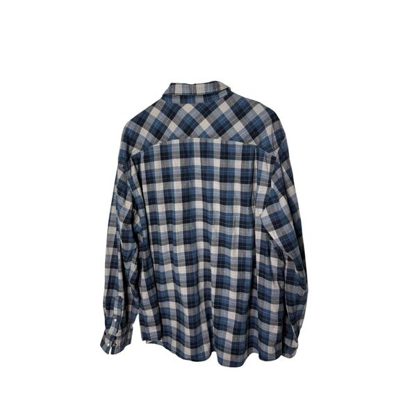 Carhartt Shirt 2XL blue Plaid Pearl Snap Rugged Flex Relaxed Long Sleeve Work - Picture 3 of 4